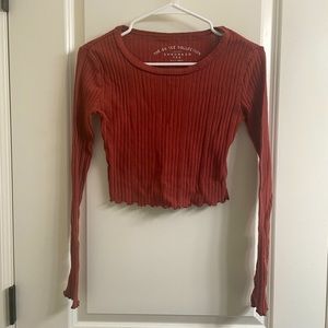 Aeropostale Women's Shrucken Scoop Neck Tee